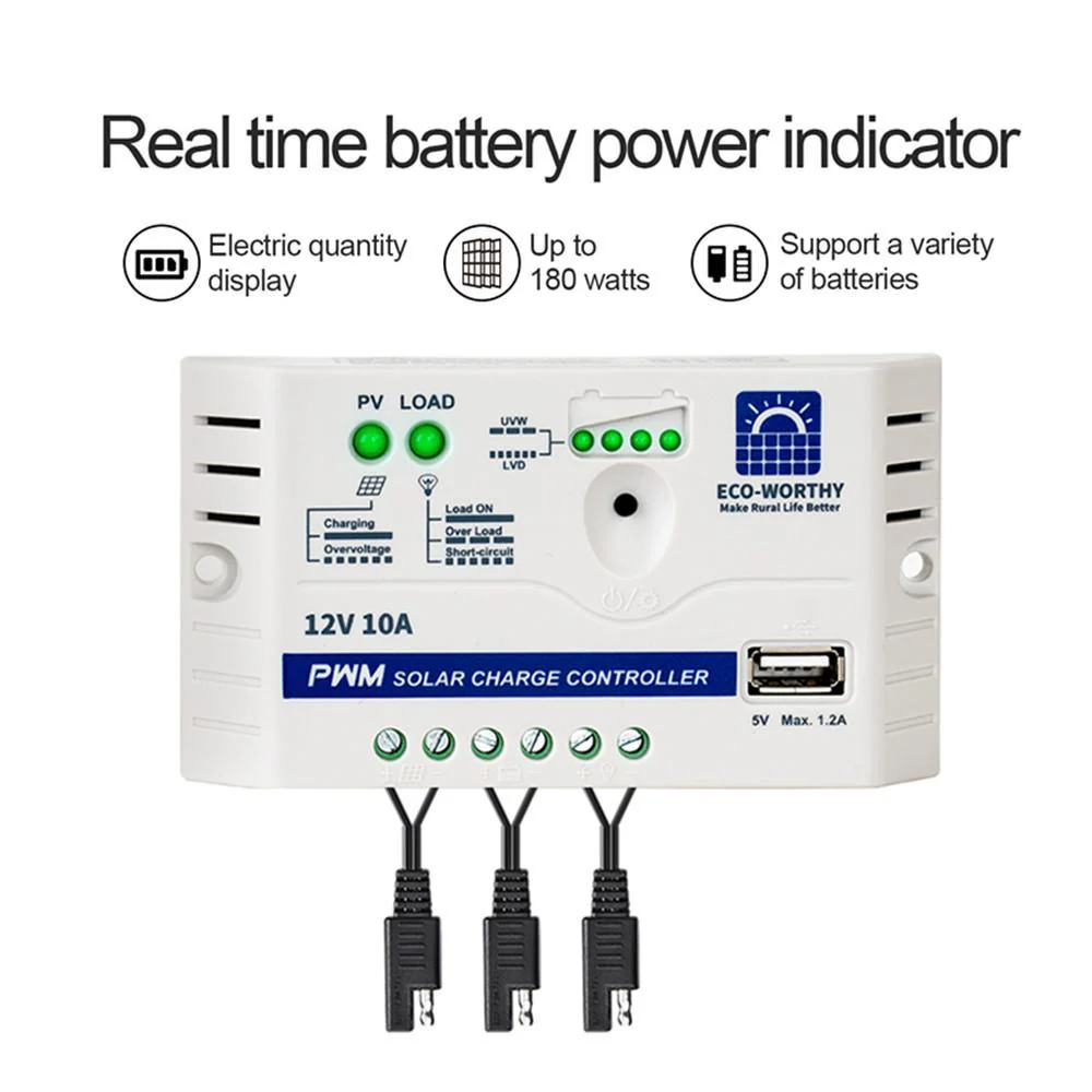 25W 12V Monocrystalline Solar Panel Trickle Charger Kit - Image 5