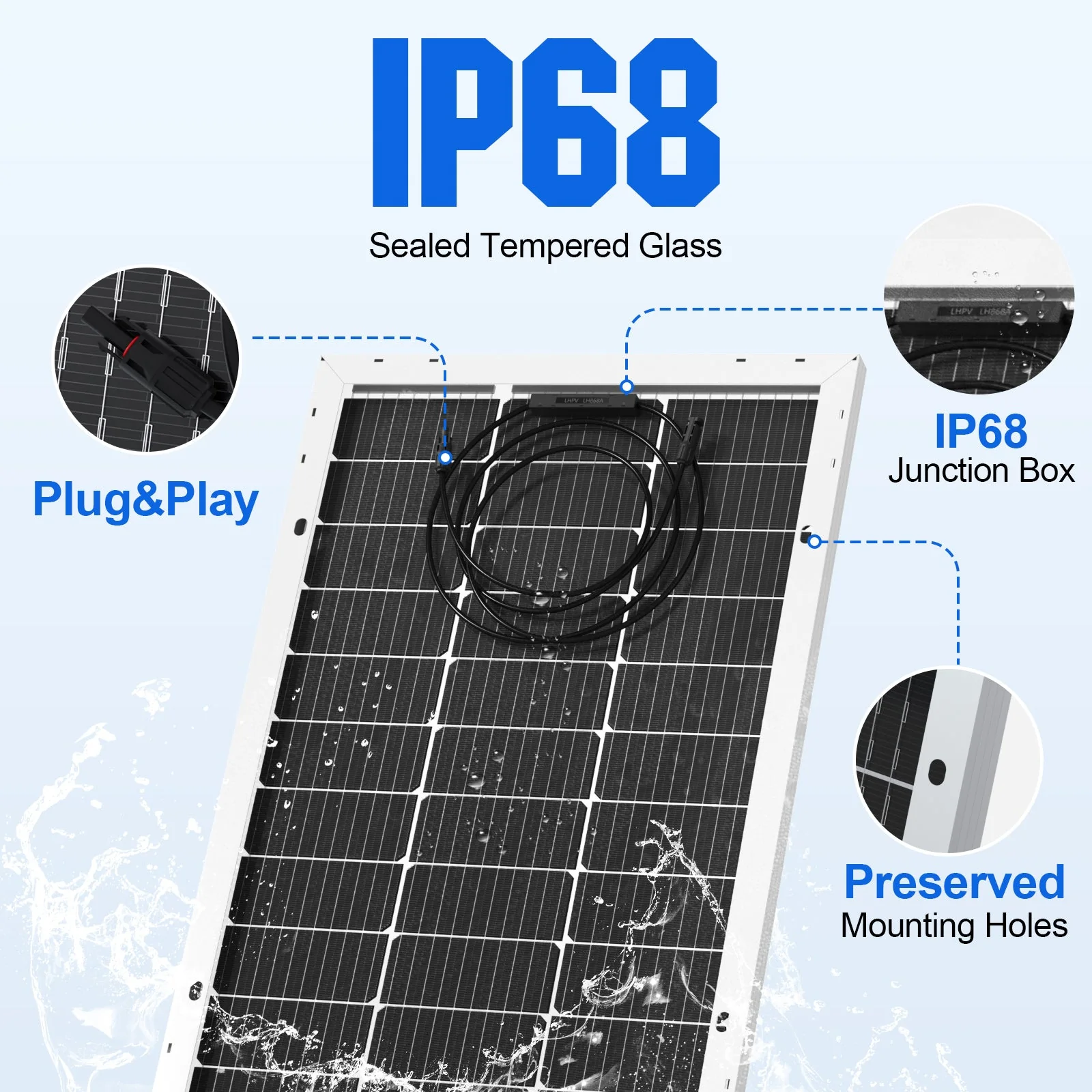 Bifacial 100W 12V Monocrystalline Solar Panel - Image 7