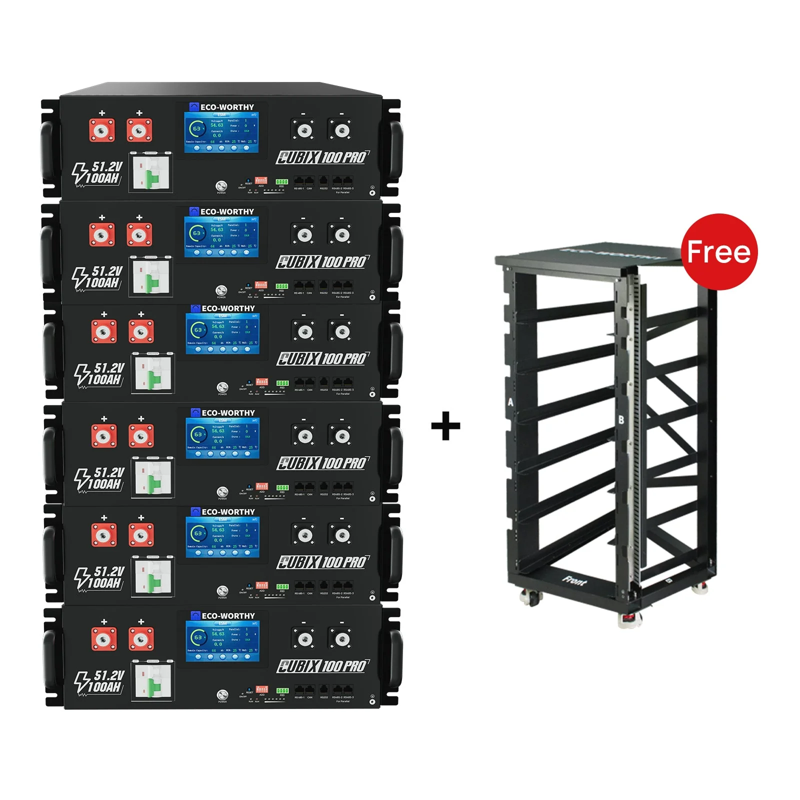 Eco-Worthy Cubix 100 Pro | 51.2V 100Ah Server Rack Battery | -4℉ Charge Available - Image 15