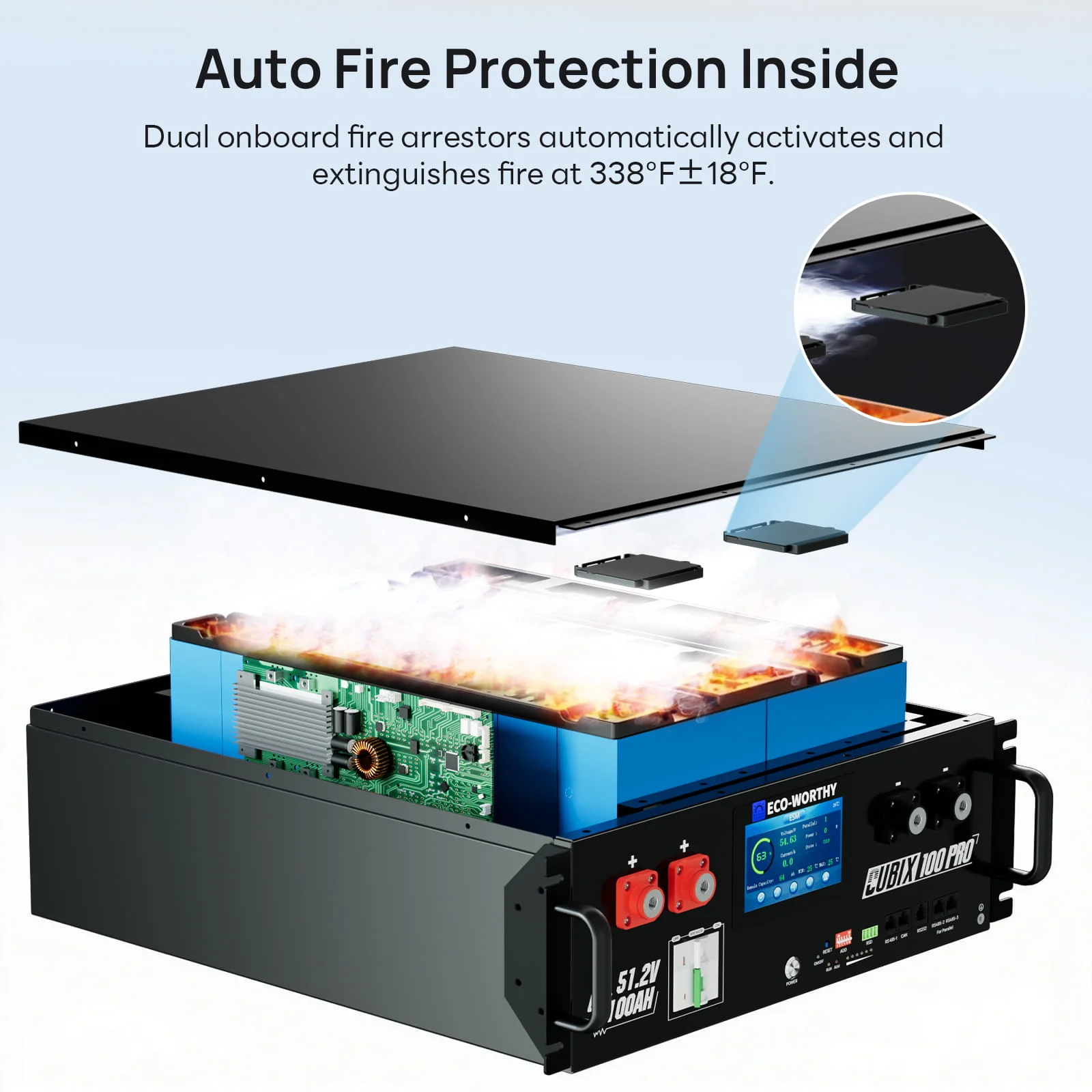 Eco-Worthy Cubix 100 Pro | 51.2V 100Ah Server Rack Battery | -4℉ Charge Available - Image 7